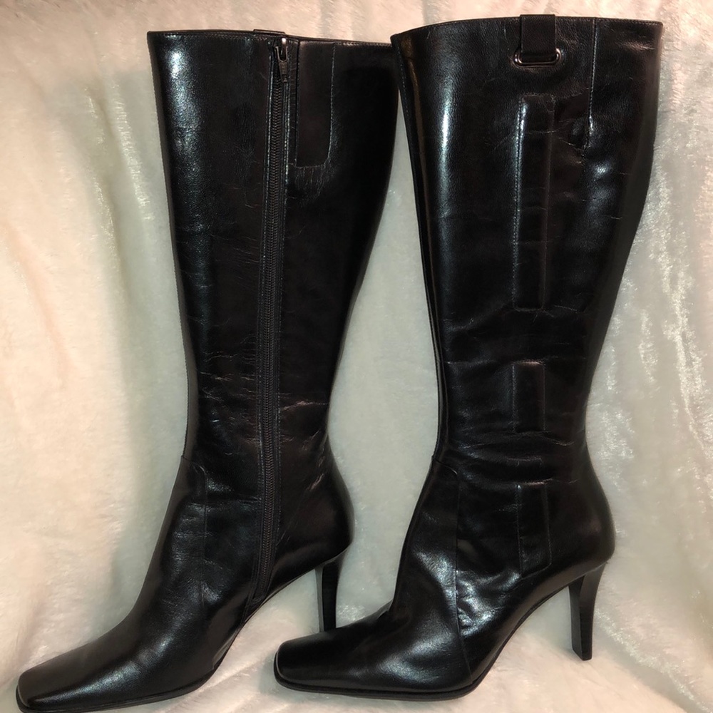 Nine West “Neola” Leather Knee-high Boots